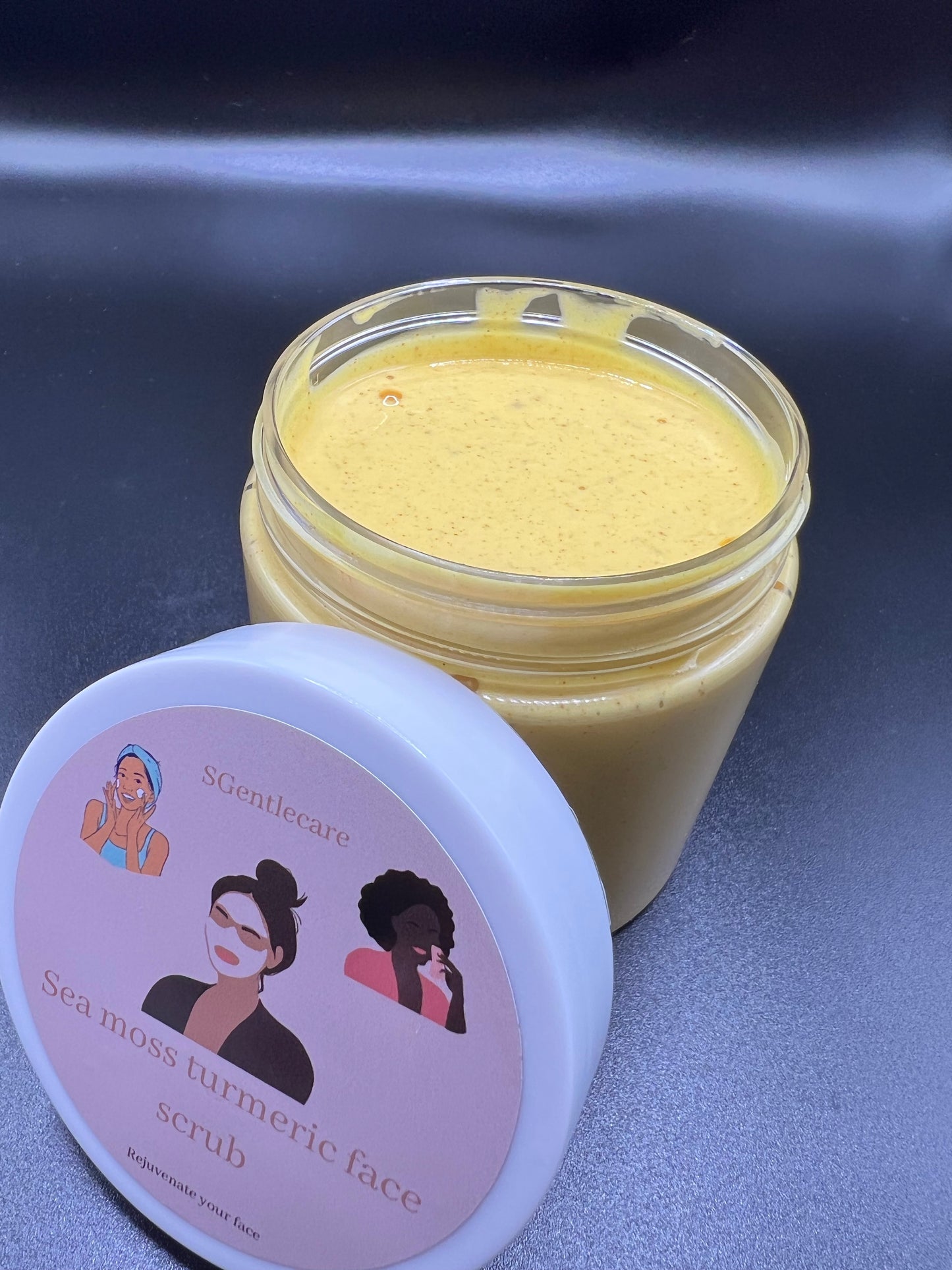Sea moss turmeric face scrub
