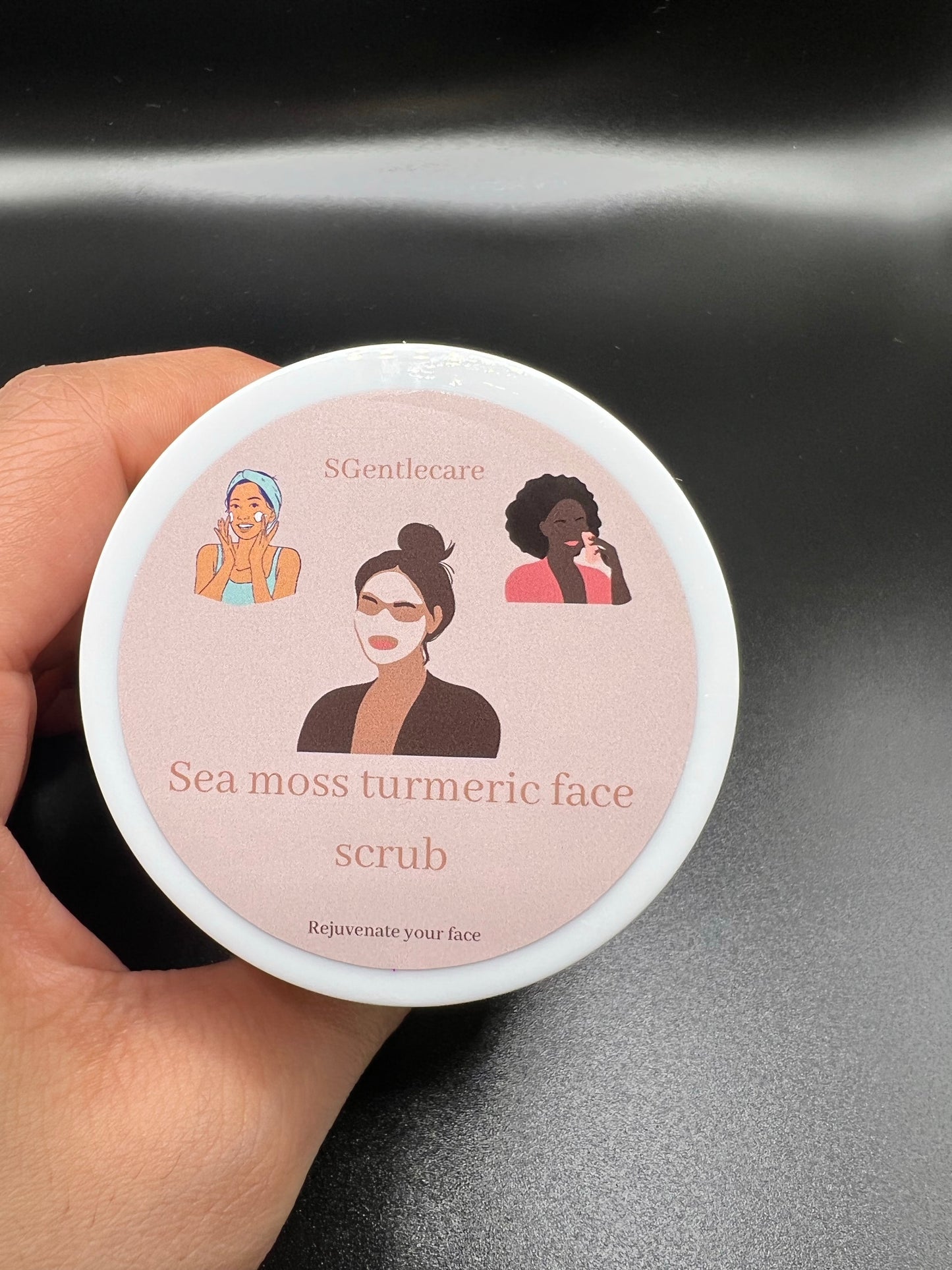 Sea moss turmeric face scrub