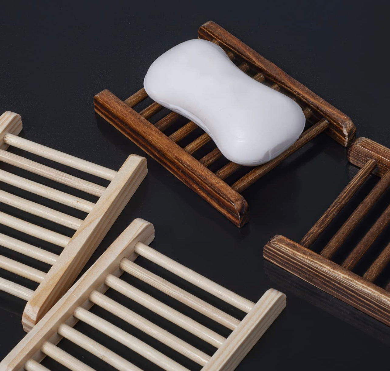 Bamboo soap dish