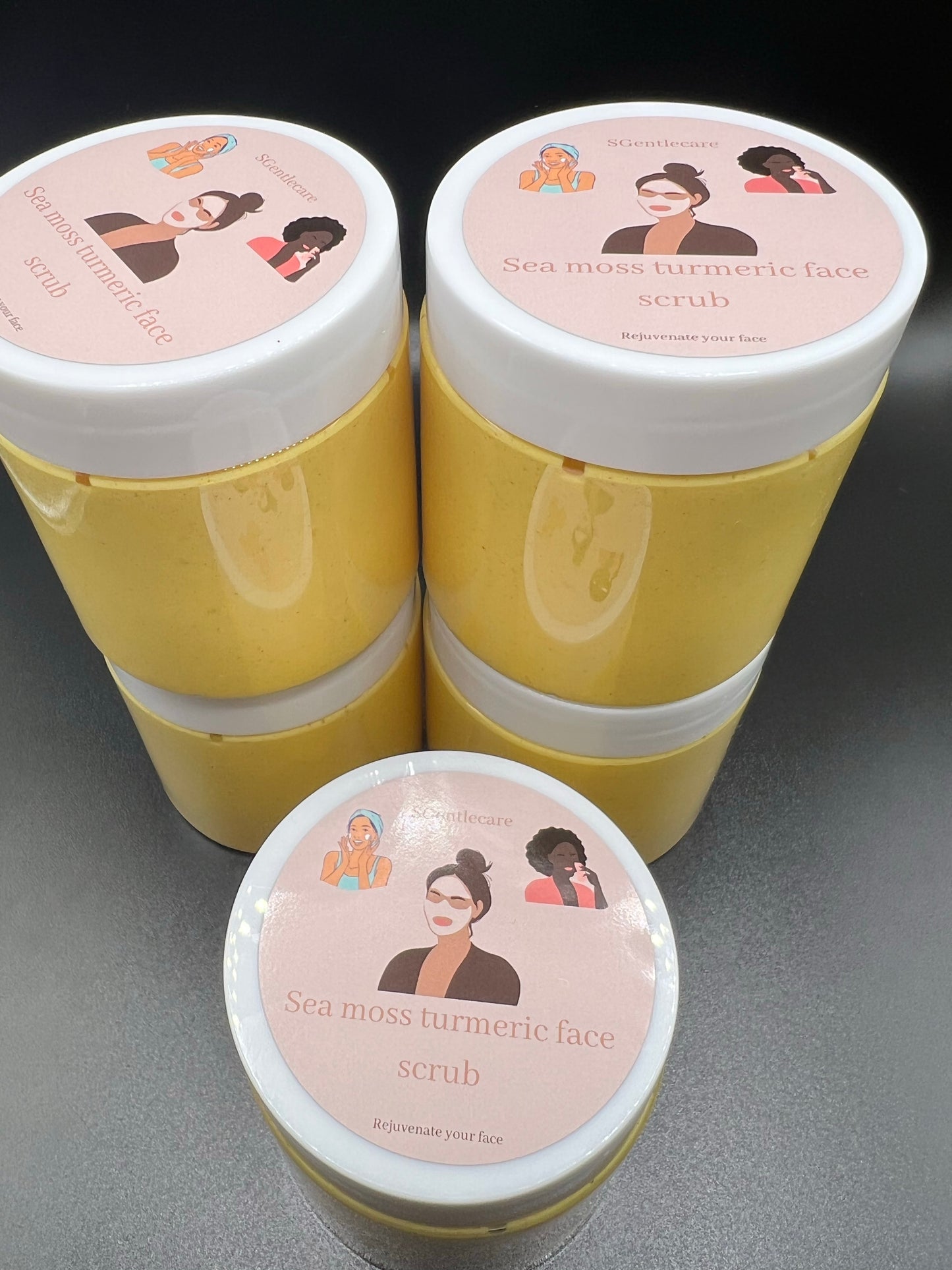 Sea moss turmeric face scrub