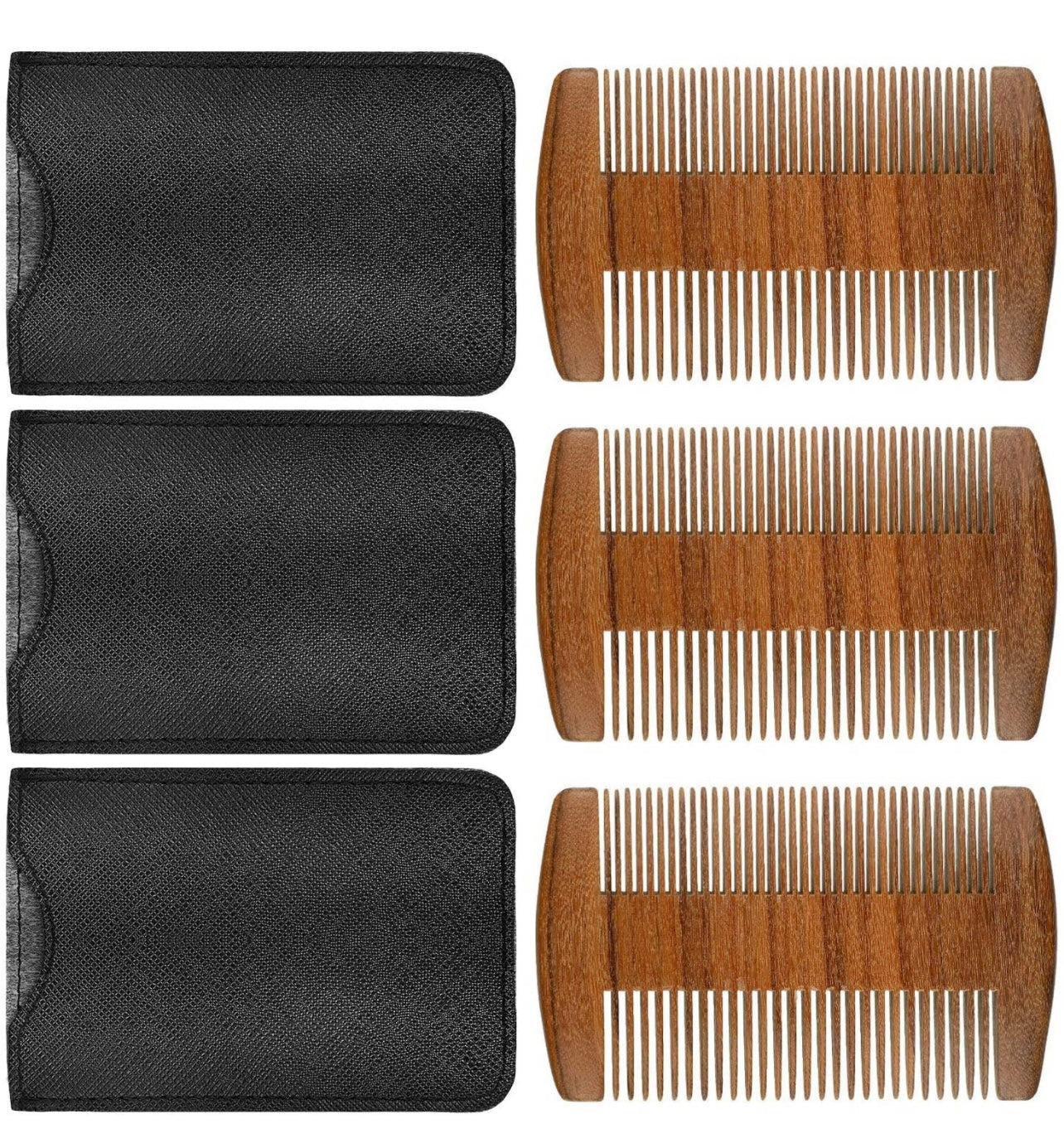 Wooden beard comb