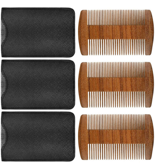 Wooden beard comb